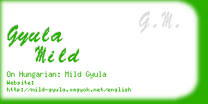 gyula mild business card